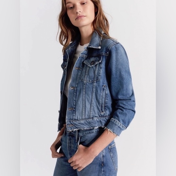 CURRENT /ELLIOTT NWT BABY TRUCKER DENIM JACKET - Picture 7 of 10